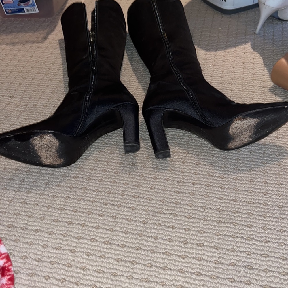 Black High Heel Boots Designer Richard Tyler View 4